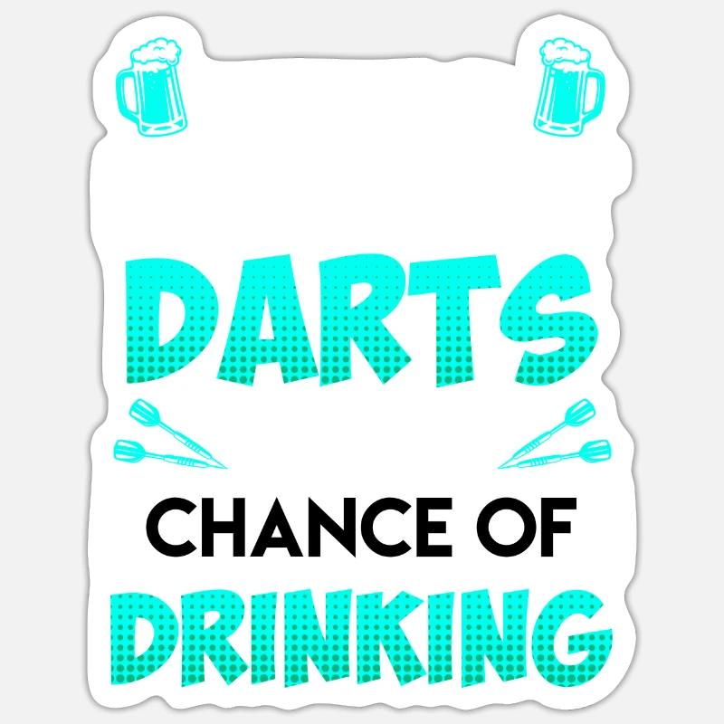 Wochenend Vorhersage Darts Sticker Größe S (10 x 10 cm)