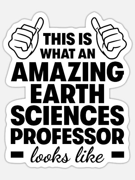 Erstaunlicher Professor für Geowissenschaften - Sticker Größe S (10 x 10 cm) - Mattweiß