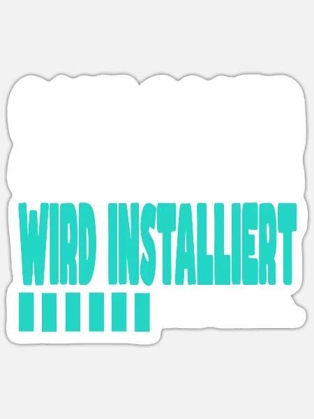 Schlosser wird installiert - Sticker Größe S (10 x 10 cm) - Mattweiß