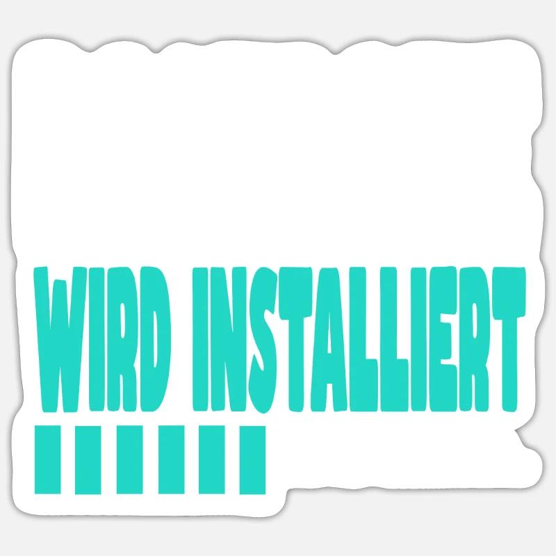 Postbote wird installiert Sticker Größe S (10 x 10 cm)