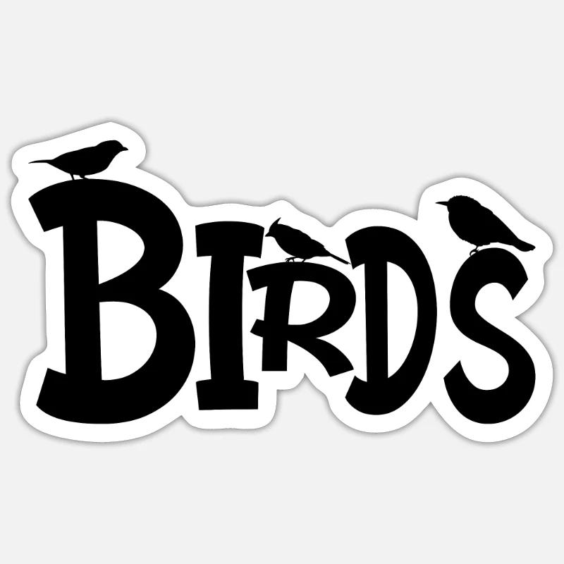 Birds - Budgie - Birdwatcher Gift idea - Sticker Größe S (10 x 10 cm) - Mattweiß