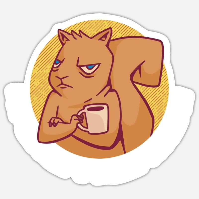Ich Bin Zerknittert Damit Verärgertes Eichhörnchen Sticker Größe S (10 x 10 cm)