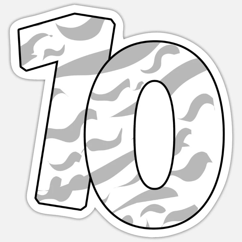 10 - Sticker taille S (10 x 10 cm) - blanc mat