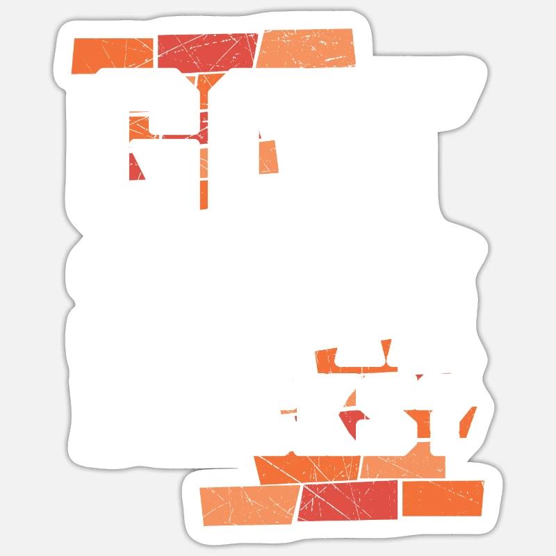 J’ai des briques Maçon de construction Maçon Sticker taille S (10 x 10 cm)