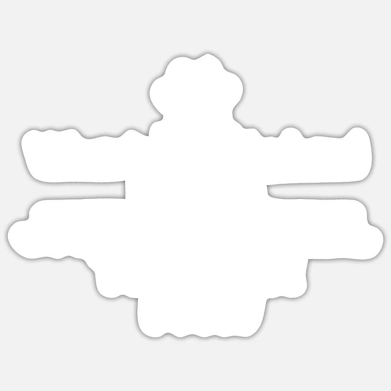 Hand Jack Russell Terrier Pfote - Sticker Größe S (10 x 10 cm) - Mattweiß