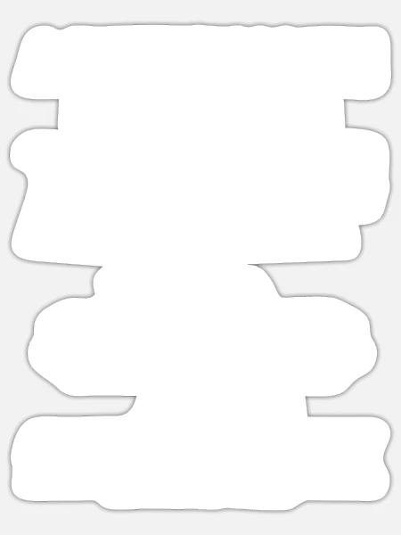 Amerikanischer Akita Inu - Sticker Größe S (10 x 10 cm) - Mattweiß