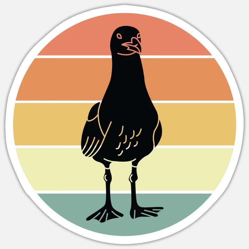 Möwe - Sticker Größe S (10 x 10 cm) - Mattweiß