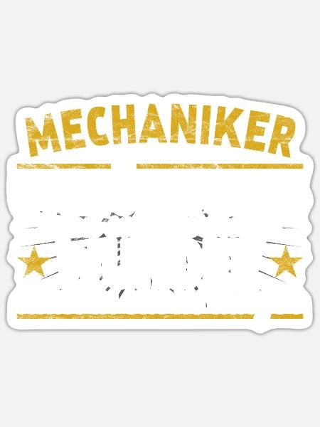 Mechaniker Unmögliches Wunder KFZ-Mechaniker - Sticker Größe S (10 x 10 cm) - Mattweiß