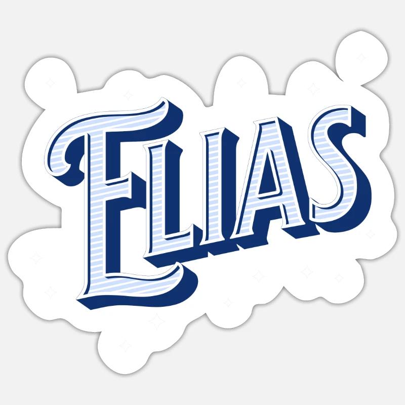 Elijah's name personalized Sticker size S (10 x 10 cm)