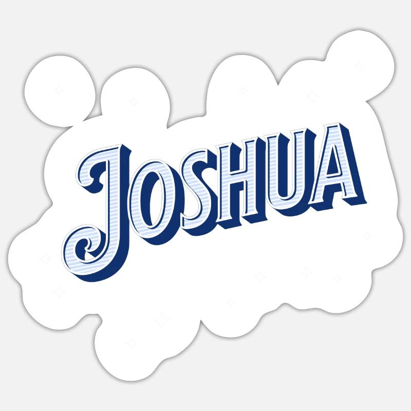 Joshua name personalized - Sticker size S (10 x 10 cm) - white matte