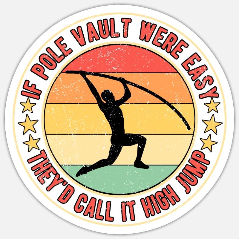Pole vaulter Pole vaulter - Sticker size S (10 x 10 cm) - white matte