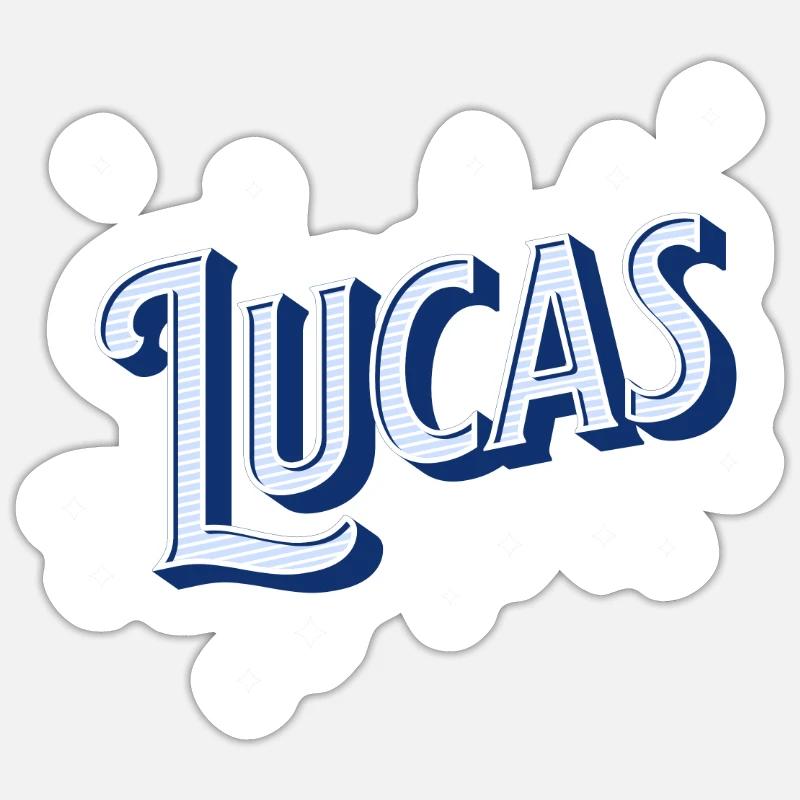 Lucas' name personalized Sticker size S (10 x 10 cm)