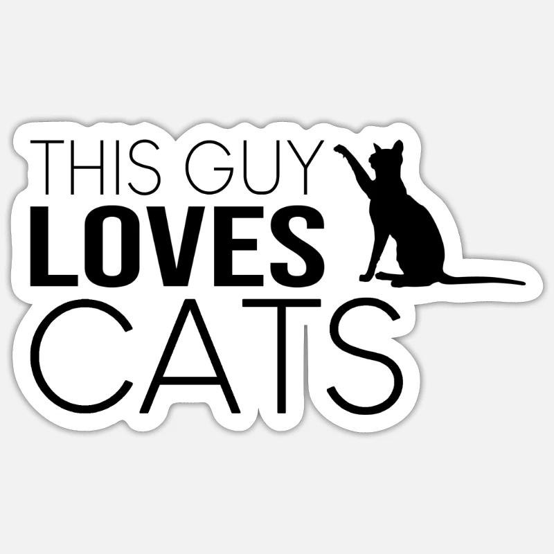 Type Cat Disant Sticker taille S (10 x 10 cm)