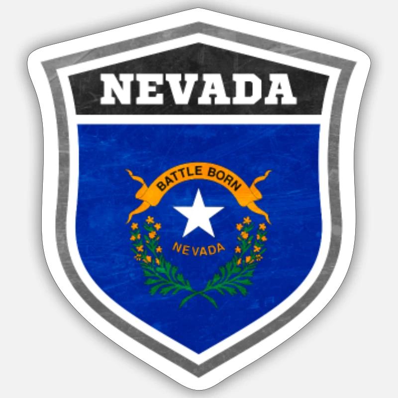 Nevada - Sticker Größe S (10 x 10 cm) - Mattweiß