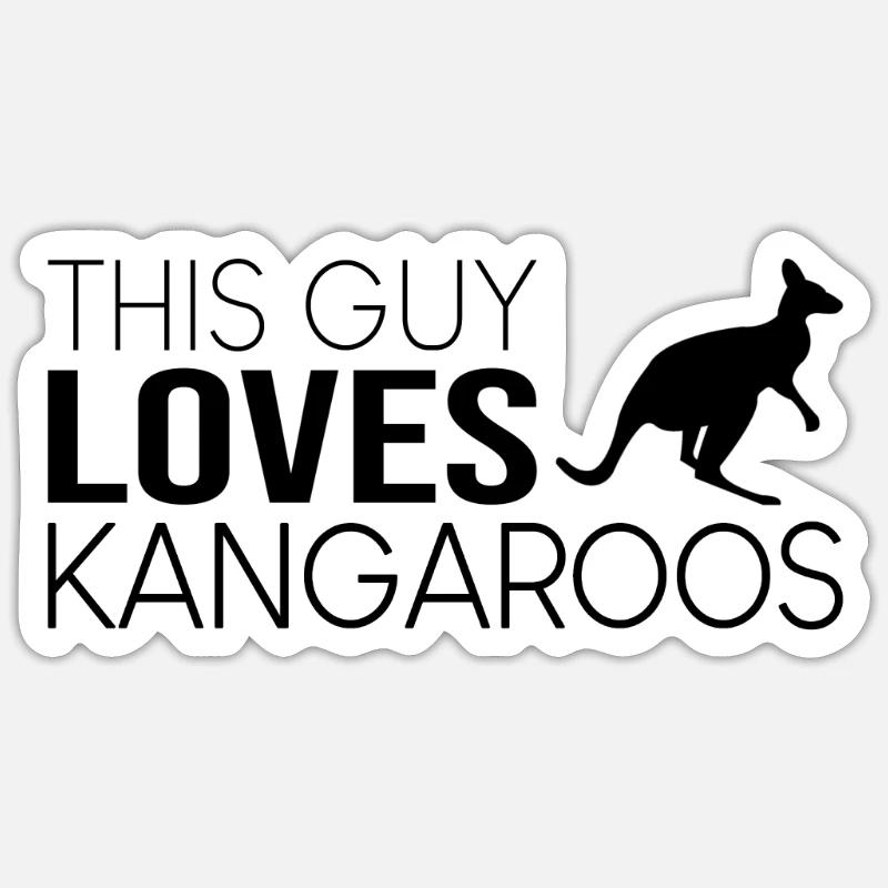 Type Kangaroo Saying Sticker size S (10 x 10 cm)