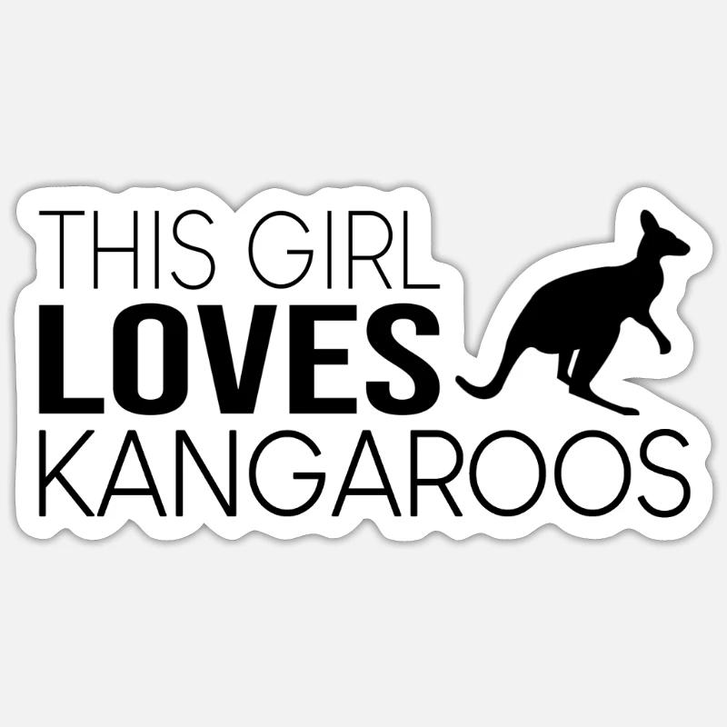 Mädchen Känguru Spruch Sticker Größe S (10 x 10 cm)