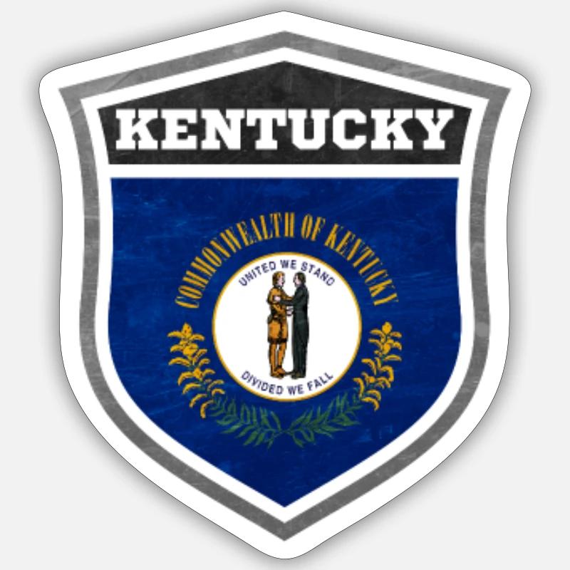 Kentucky - Sticker Größe S (10 x 10 cm) - Mattweiß