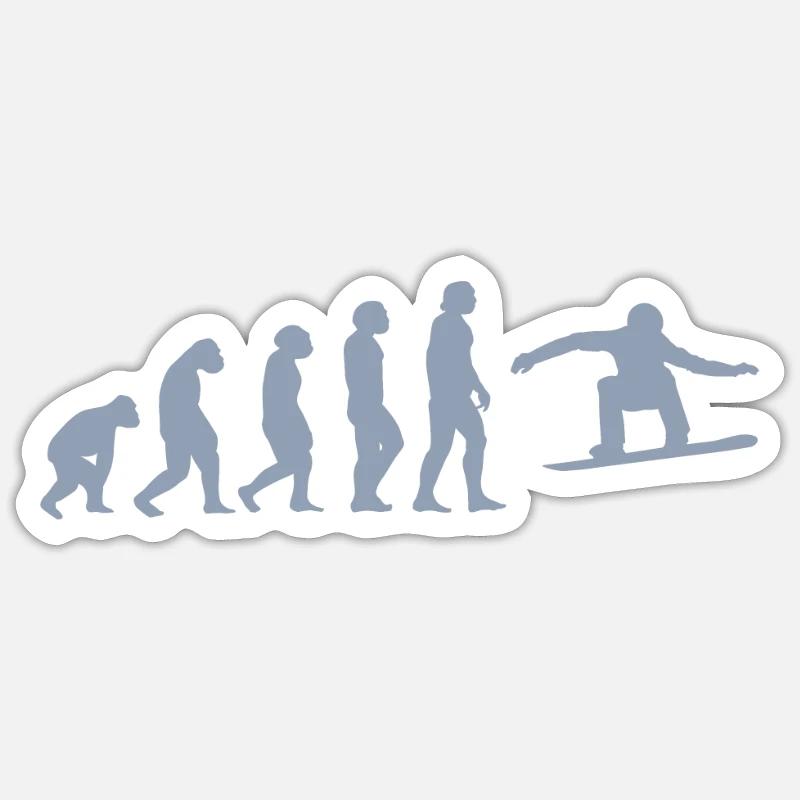 Idées cadeaux snowboarder - Sticker taille S (10 x 10 cm) - blanc mat