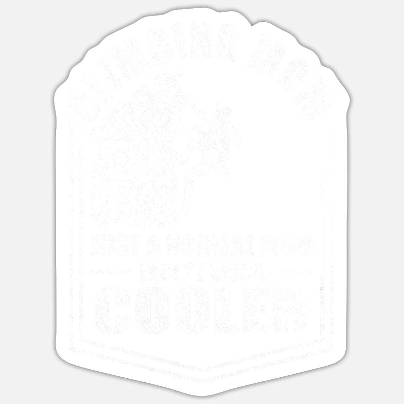 Mama Klettern Wie Eine Normale Mutter Kletterer - Sticker Größe S (10 x 10 cm) - Mattweiß
