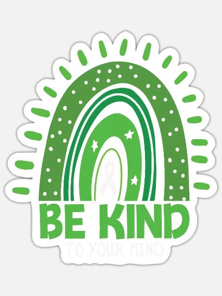 Mental Health Warrior Unzerbrechliche psychische Gesundheit - Sticker Größe S (10 x 10 cm) - Mattweiß
