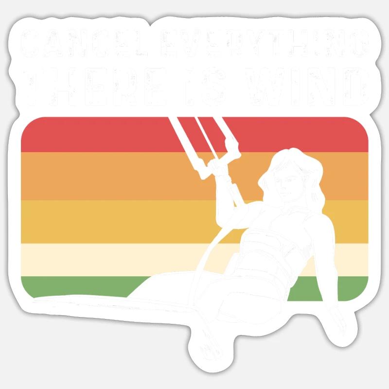 Cancel everything that is wind. Sticker size S (10 x 10 cm)