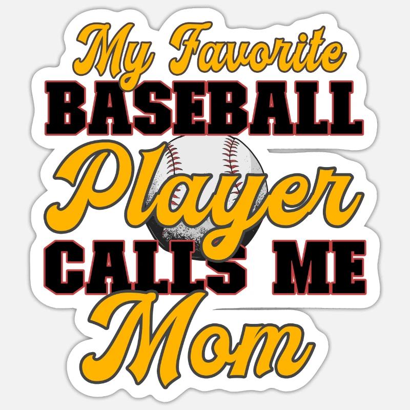 Ma joueuse de baseball préférée m’appelle maman mère Sticker taille S (10 x 10 cm)