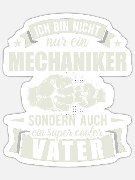 Mechaniker - Sticker Größe S (10 x 10 cm) - Mattweiß