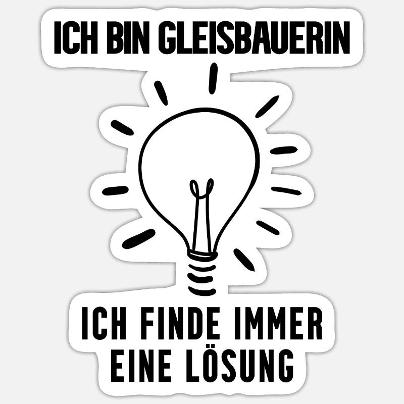 Gleisbauerin Beruf - Sticker Größe S (10 x 10 cm) - Mattweiß