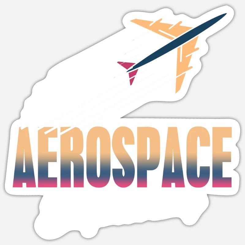 Retro Aerospace Engineering Awesome Cool Present Sticker Größe S (10 x 10 cm)