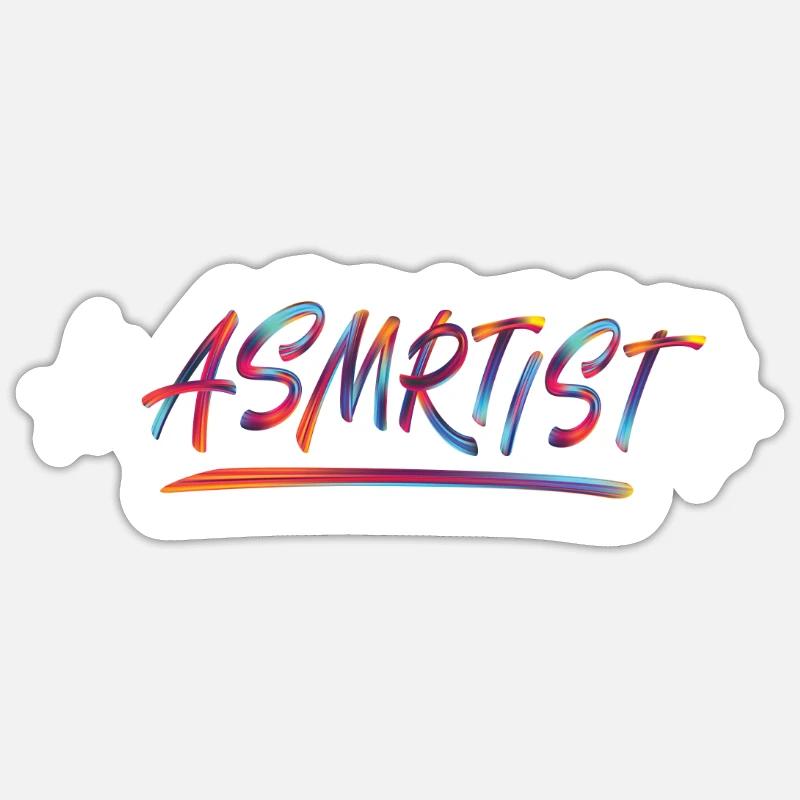ASMRTIST ASMR - Sticker size S (10 x 10 cm) - white matte