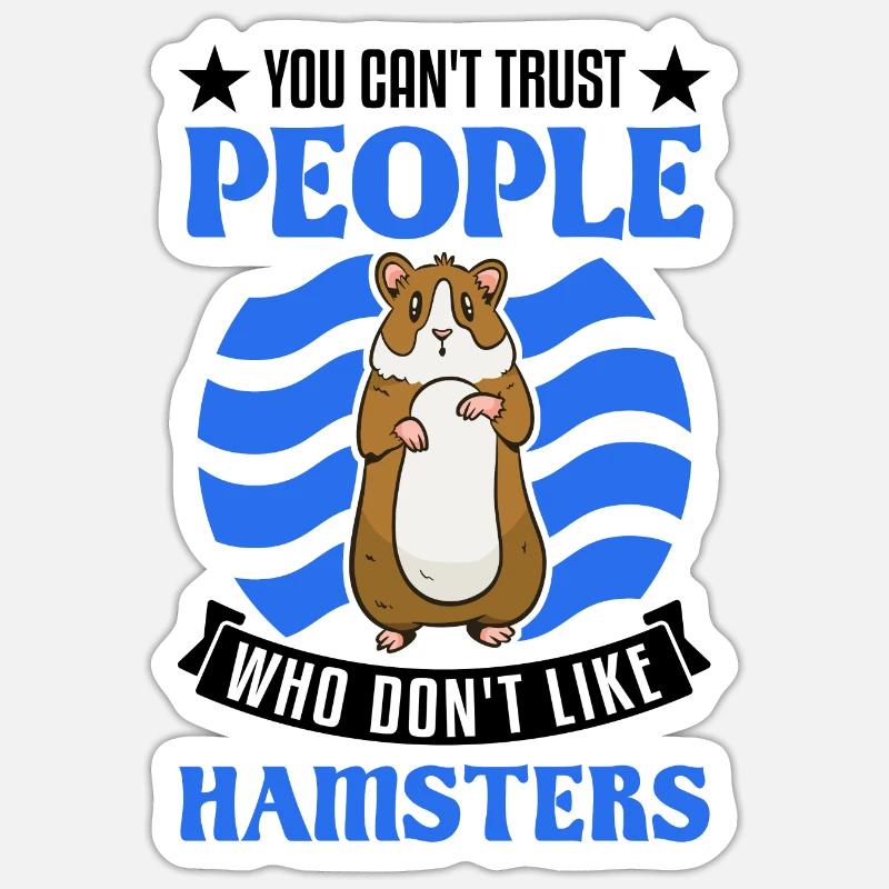 Hamster Cadeau Hamster Doré Hamster Sticker taille S (10 x 10 cm)