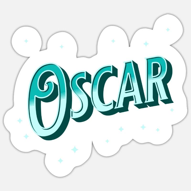 Oscar names personalized - Sticker size S (10 x 10 cm) - white matte