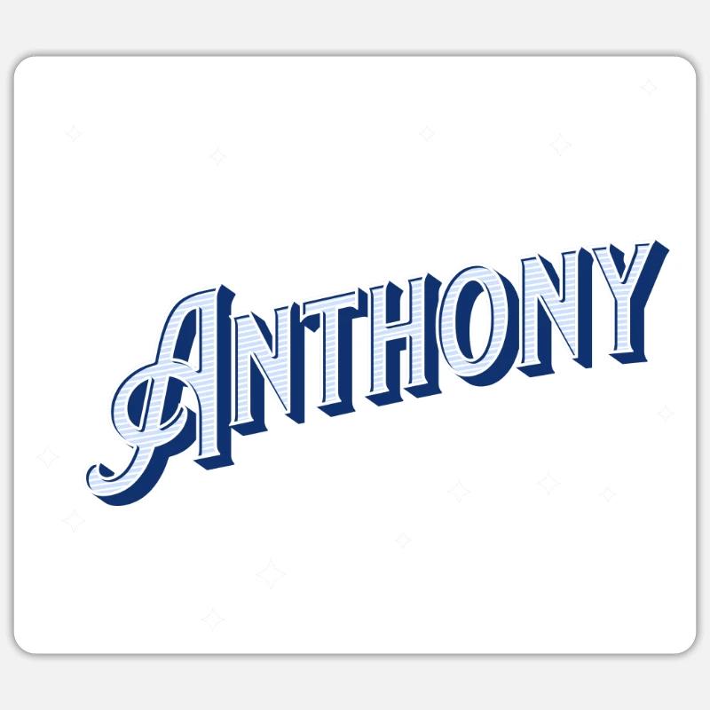 Anthony name personalized - Sticker size S (10 x 10 cm) - white matte
