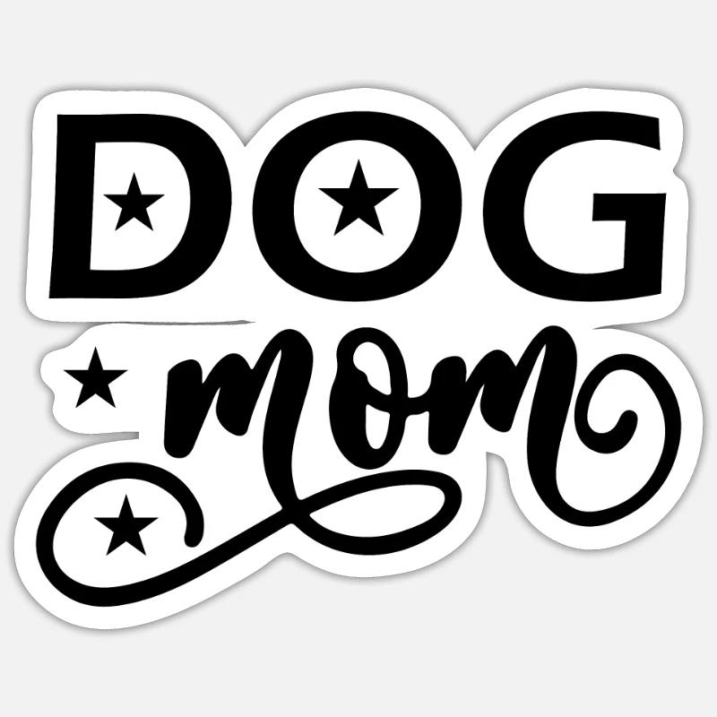 Hundemama - Sticker Größe S (10 x 10 cm) - Mattweiß