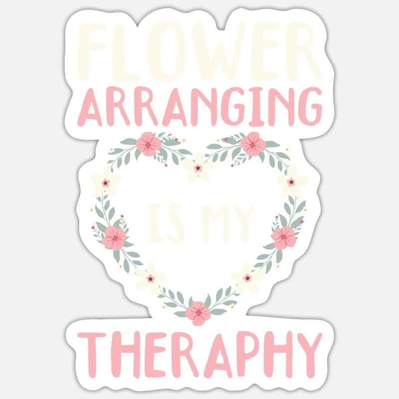Binding flowers Is My Therapy Sticker size S (10 x 10 cm)