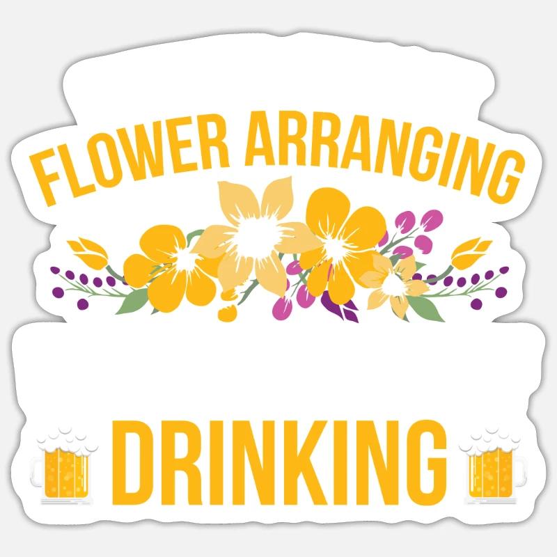 Wochenend-prognose Blumengestecke Mit Trink-chance Sticker Größe S (10 x 10 cm)