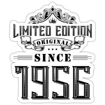 1956 Limited Edition - Sticker size S (10 x 10 cm) - white matte - Front