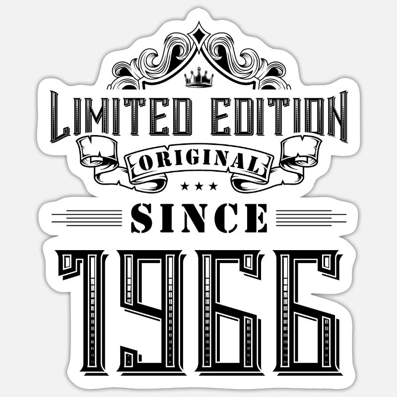 1966 limited edition - Sticker Größe S (10 x 10 cm) - Mattweiß