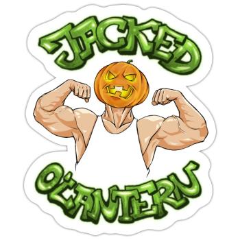 Jacked O'lantern - Sticker Größe S (10 x 10 cm) - Mattweiß - Vorne