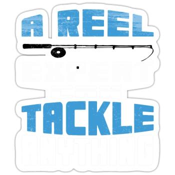 Angeln Angler Angel Angelrute Fischen Fische - Sticker Größe S (10 x 10 cm) - Mattweiß - Vorne