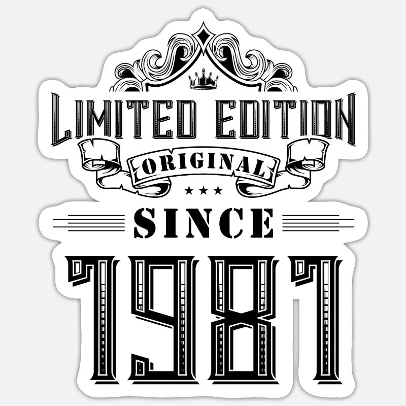 Édition limitée 1981 - Sticker taille S (10 x 10 cm) - blanc mat