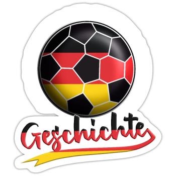 Deutscher Fußball Nur die Besten der Besten - Sticker Größe S (10 x 10 cm) - Mattweiß - Vorne
