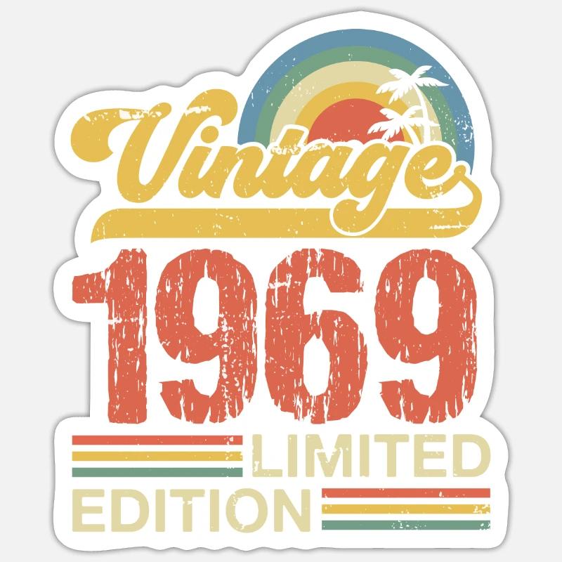 1969 - Sticker Größe S (10 x 10 cm) - Mattweiß
