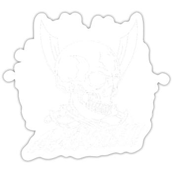 Aargh - Pirat - Sticker Größe S (10 x 10 cm) - Mattweiß - Vorne