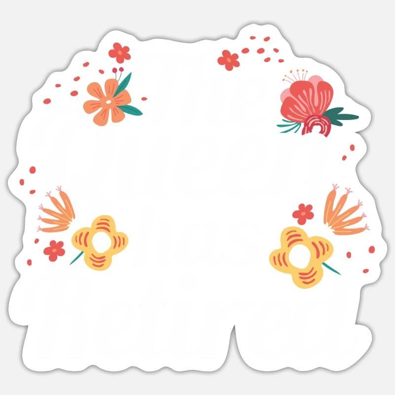 Maman Grand-mère Pension Mère Retraitée - Sticker taille S (10 x 10 cm) - blanc mat