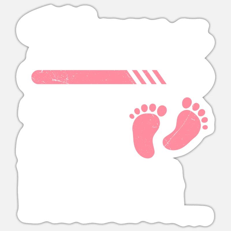 Mama 2023 loading Mutter schwanger Mädchen Mama Sticker Größe S (10 x 10 cm)