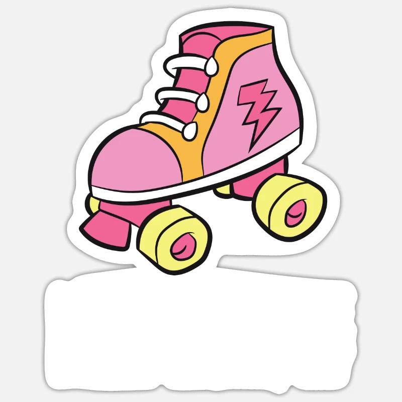 J’aime juste le roller Ok Rollerskating Sticker taille S (10 x 10 cm)