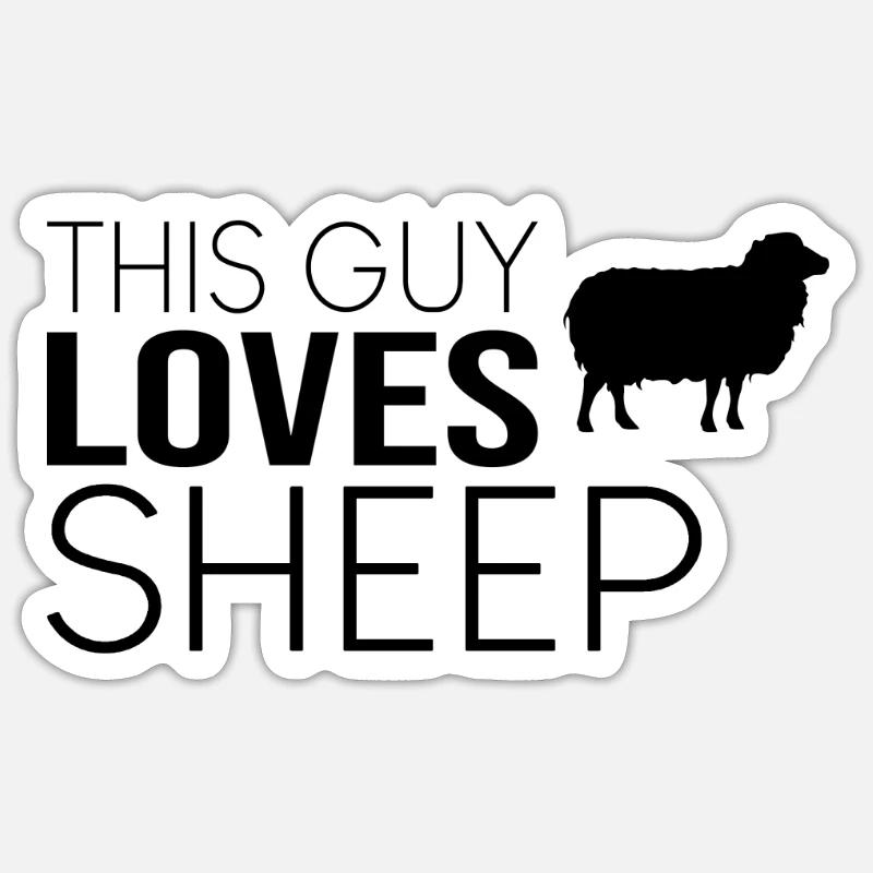 Typ Schaf Spruch - Sticker Größe S (10 x 10 cm) - Mattweiß