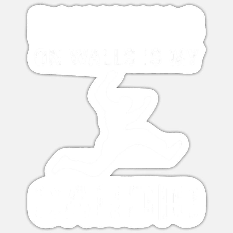 Courir sur les murs, c’est mon cardio. Cours Sticker taille S (10 x 10 cm)
