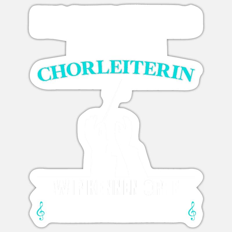 Chorleiterin Beruf Chorleitung Geschenk - Sticker Größe S (10 x 10 cm) - Mattweiß